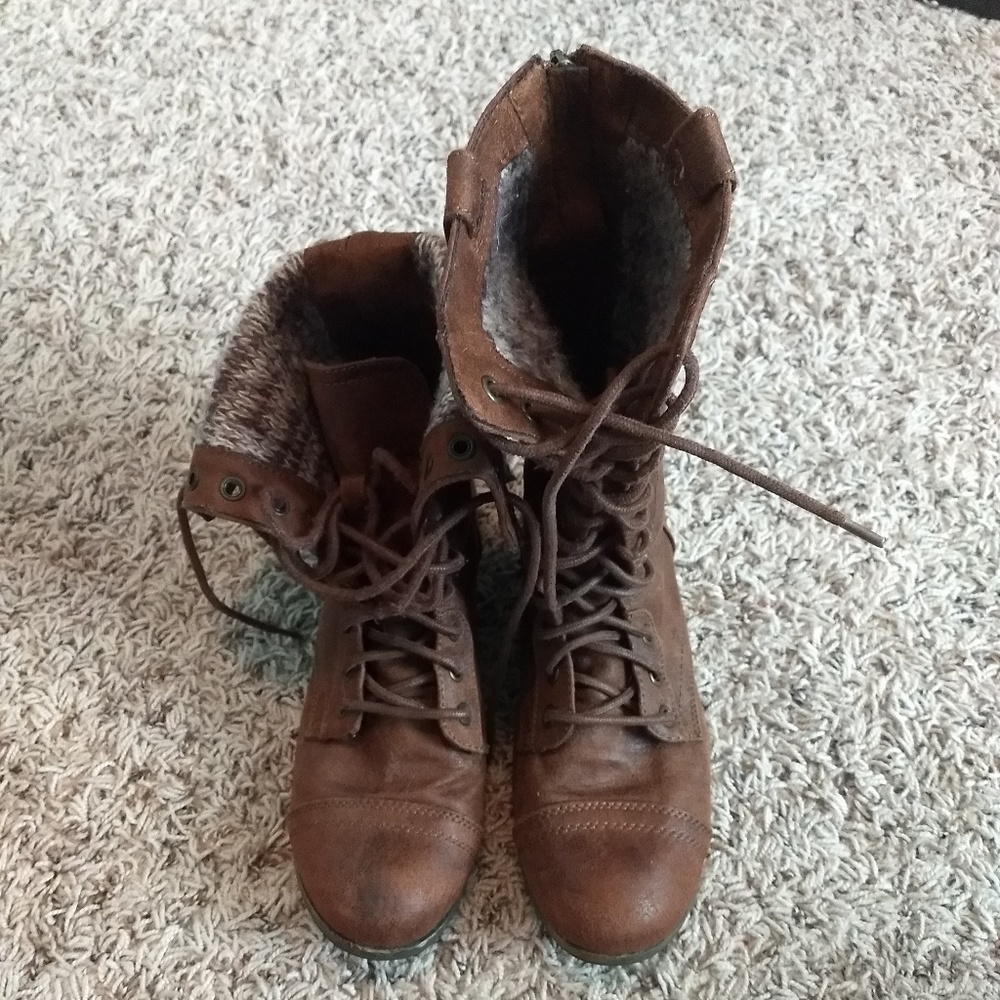 Fashion Brown Boots, Combat Style